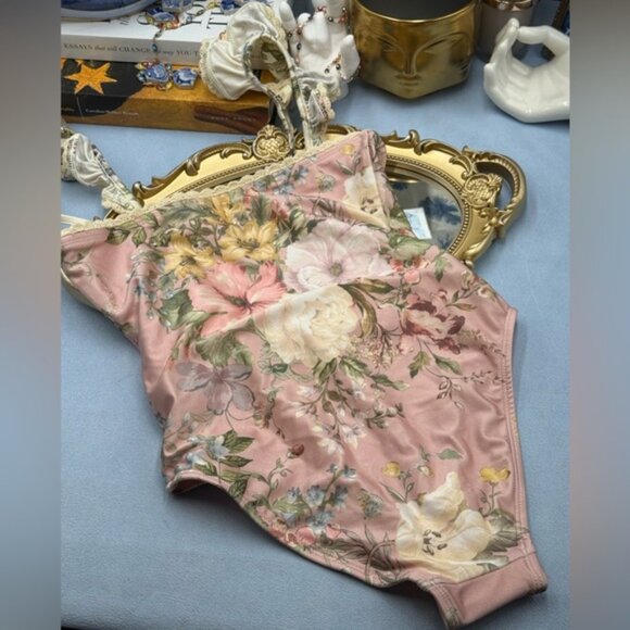 🆕 ZIMMERMANN KIDS 🧿 NWT Waverly Trim Bandeau 1PC, Pink Floral - Sz 10 Y - Picture 9 of 12